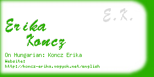 erika koncz business card